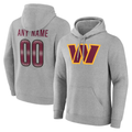 Friene Custom W.Commanders Gray Team Authentic Personalized Name & Number Hoodie Stitched Jerseys