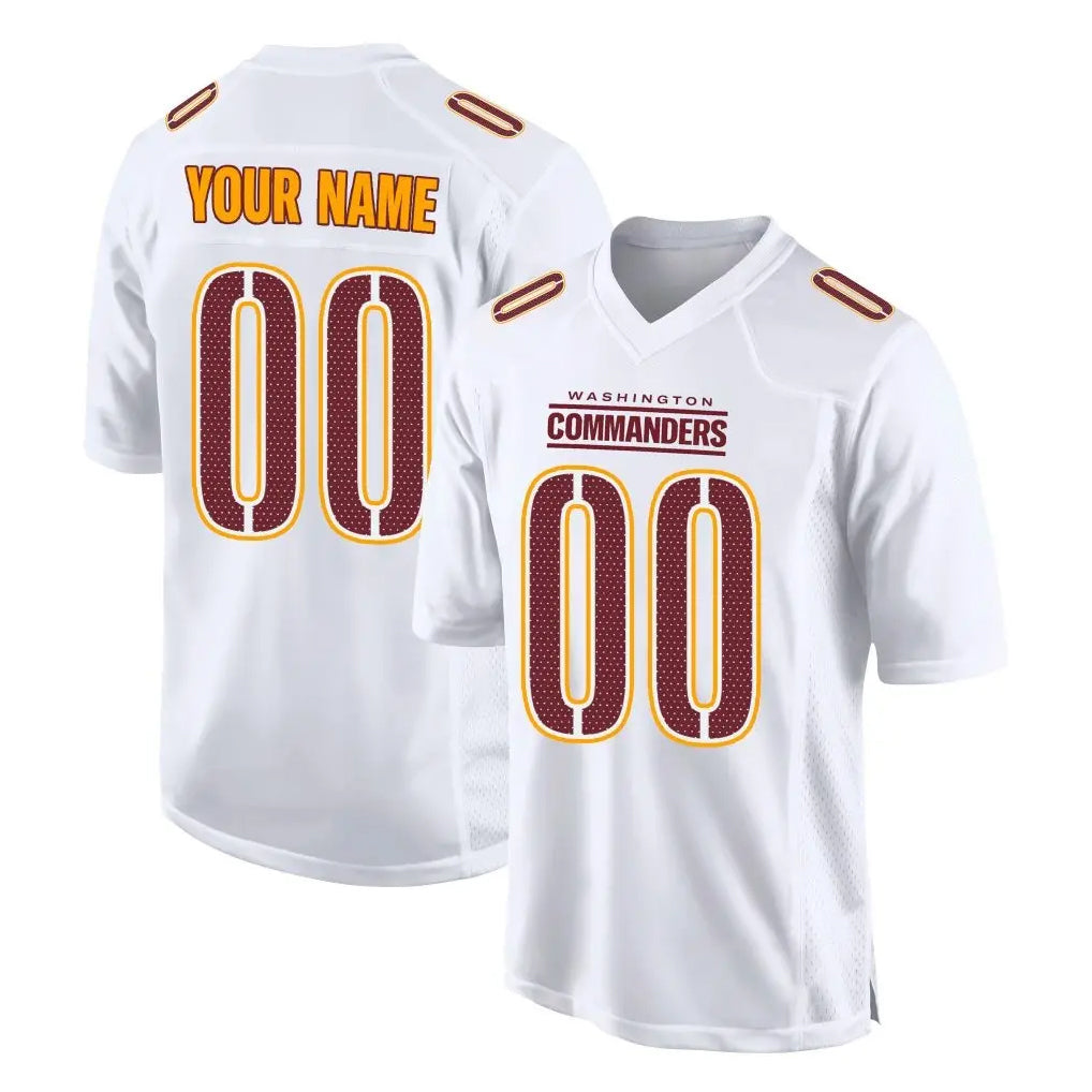 Friene Custom W.Commanders White Tundra Fashion Home Game Any Name & Numbers Stitched Jerseys