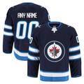 Friene Custom W.Jets Navy Home Authentic Pro Jerseys