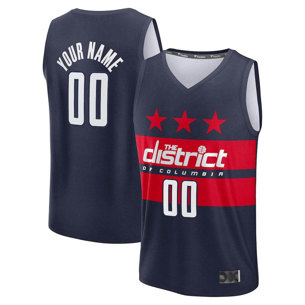 Friene Custom W.Wizards Navy Fast Break Jerseys - Statement Edition