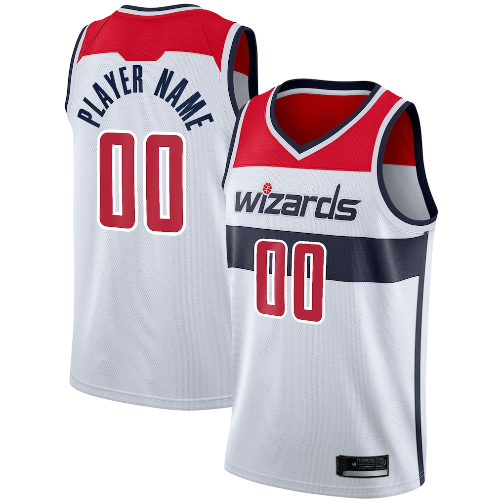 Friene Custom W.Wizards White 202021 Swingman Jerseys - Association Edition