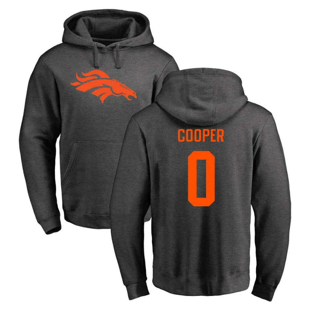 Friene D.Broncos #0 Jonathon Cooper Player Ash One Color Pullover Hoodie Limited Stitched Jerseys