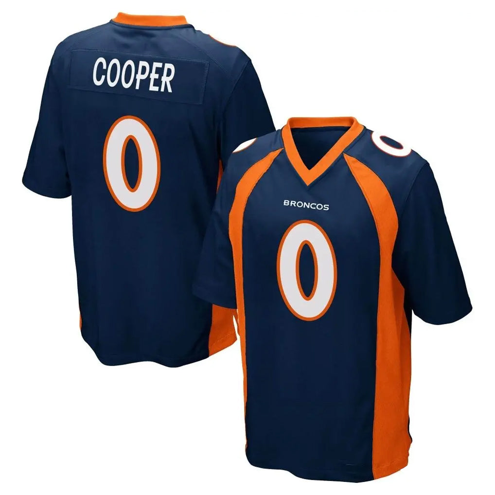 Friene D.Broncos #0 Jonathon Cooper Player Navy Game Stitched Jerseys
