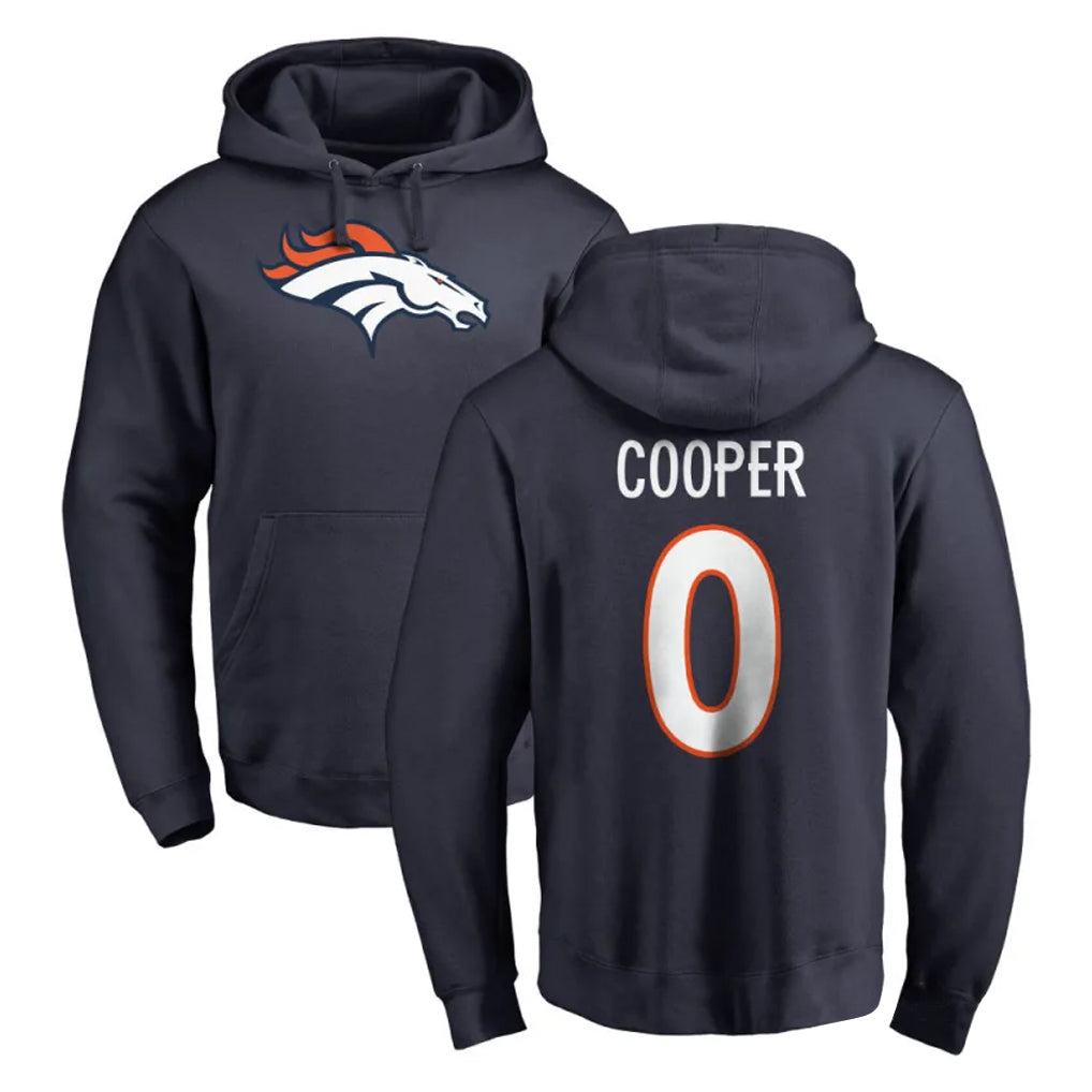 Friene D.Broncos #0 Jonathon Cooper Player Navy Pullover Hoodie Limited Stitched Jerseys