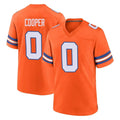Friene D.Broncos #0 Jonathon Cooper Player Orange Alternate Collection Throwback Game Stitched Jerseys
