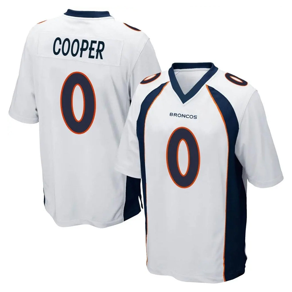 Friene D.Broncos #0 Jonathon Cooper Player White Game Stitched Jerseys
