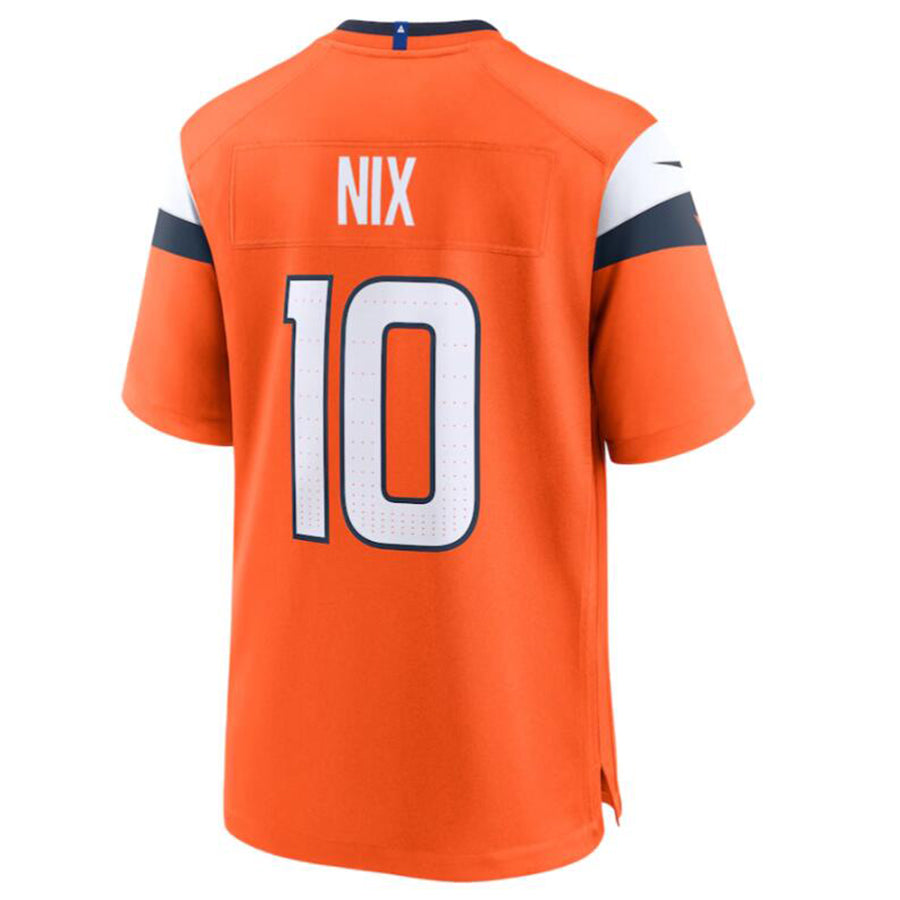 Friene D.Broncos #10 Bo Nix Orange 2024 Draft First Round Pick Player Game Jersey American Stitched  Jerseys-1