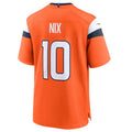 Friene D.Broncos #10 Bo Nix Orange 2024 Draft First Round Pick Player Game Jersey American Stitched  Jerseys-1