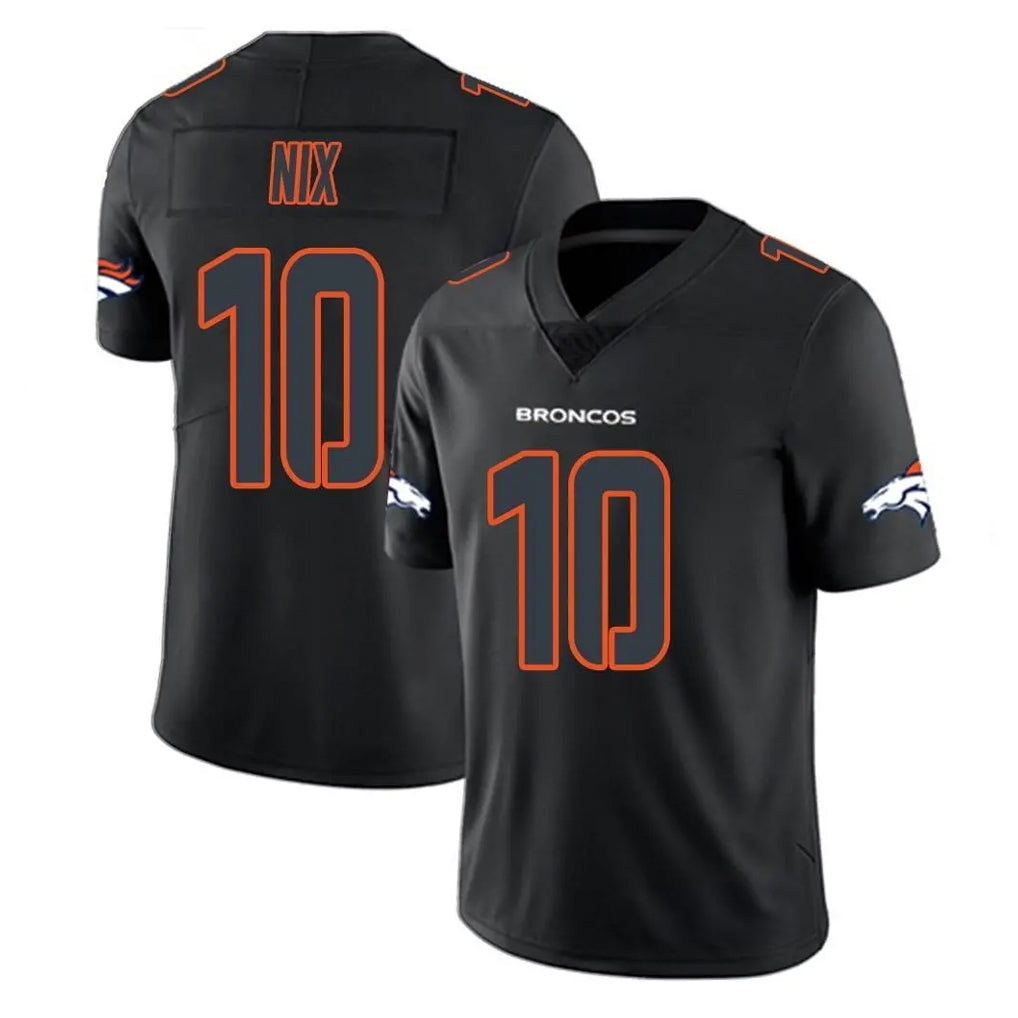 Friene D.Broncos #10 Bo Nix Player Black Impact Limited Game Stitched Jerseys