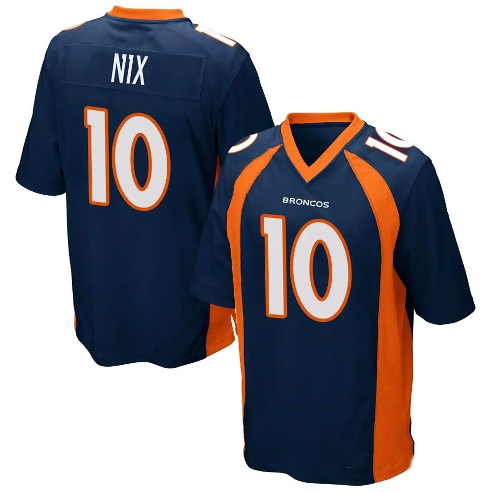Friene D.Broncos #10 Bo Nix Player Navy Game Stitched Jerseys