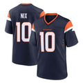 Friene D.Broncos #10 Bo Nix Player Navy Home Game Stitched Jerseys