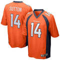 Friene D.Broncos #14 Courtland Sutton Orange Replica Game Stitched Jerseys