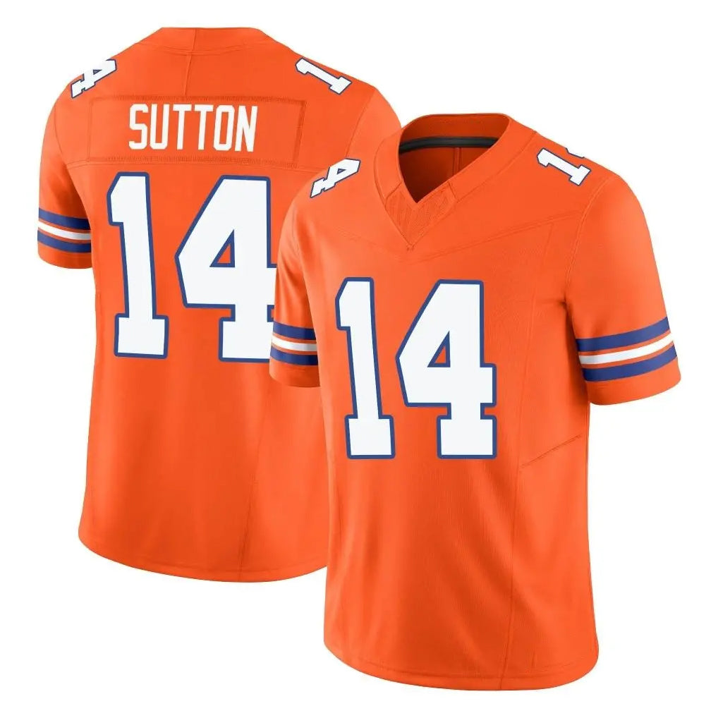 Friene D.Broncos #14 Courtland Sutton Player Orange Limited Alternate Vapor F.U.S.E. Throwback Game Stitched Jerseys