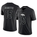 Friene D.Broncos #15 Nik Bonitto Player Black RFLCTV Limited Stitched Jerseys