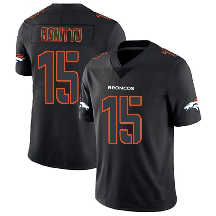 Friene D.Broncos #15 Nik Bonitto Player Limited Black Impact Stitched Jerseys