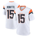 Friene D.Broncos #15 Nik Bonitto Player White Home Game Stitched Jerseys