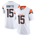 Friene D.Broncos #15 Nik Bonitto Player White Limited Vapor F.U.S.E. Home Game Stitched Jerseys