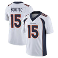 Friene D.Broncos #15 Nik Bonitto Player White Vapor Untouchable Limited Home Game Stitched Jerseys