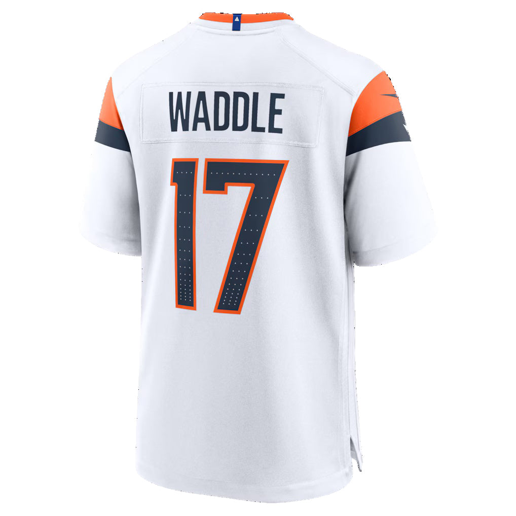 Friene D.Broncos #17 Jaylen Waddle White Game Stitched Jerseys