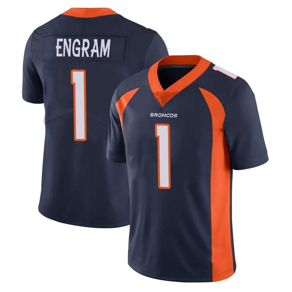 Friene D.Broncos #1 Evan Engram Player Navy Vapor Untouchable Limited Game Stitched Jerseys