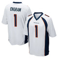 Friene D.Broncos #1 Evan Engram Player White Game Stitched Jerseys