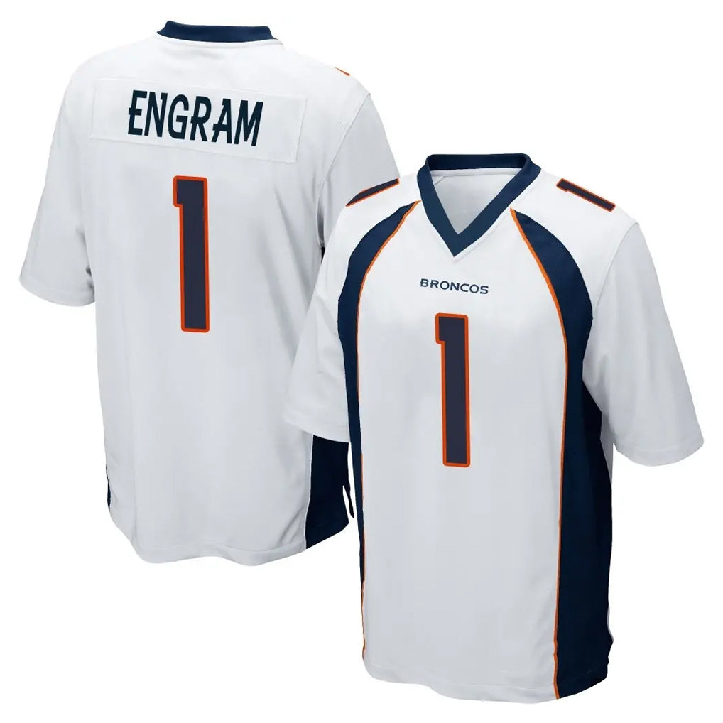 Friene D.Broncos #1 Evan Engram Player White Game Stitched Jerseys