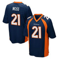 Friene D.Broncos #21 Riley Moss Player Navy Game Stitched Jerseys