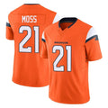 Friene D.Broncos #21 Riley Moss Player Orange Vapor F.U.S.E. Limited Home Game Stitched Jerseys