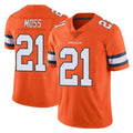Friene D.Broncos #21 Riley Moss Player Orange Vapor Untouchable Limited Home Game Stitched Jerseys
