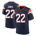 Friene D.Broncos #22 Brandon Jones Player Navy Home Game Stitched Jerseys