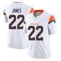 Friene D.Broncos #22 Brandon Jones Player White Limited Vapor F.U.S.E. Home Game Stitched Jerseys