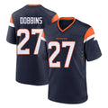 Friene D.Broncos #27 J.K. Dobbins Player Navy Home Game Stitched Jerseys