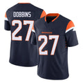 Friene D.Broncos #27 J.K. Dobbins Player Navy Limited Vapor F.U.S.E. Home Game Stitched Jerseys
