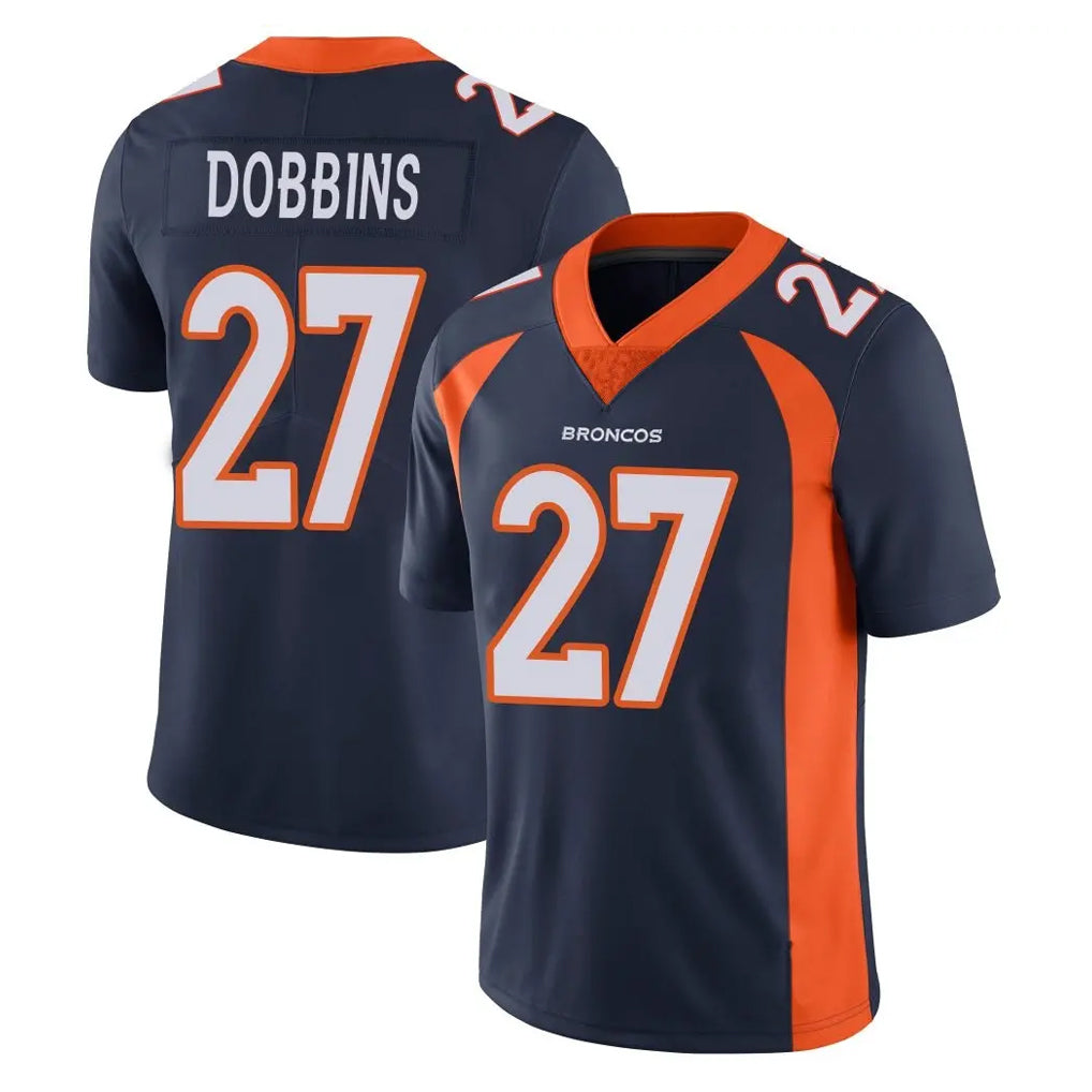 Friene D.Broncos #27 J.K. Dobbins Player Navy Vapor Untouchable Limited Game Stitched Jerseys