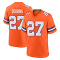 Friene D.Broncos #27 J.K. Dobbins Player Orange Alternate Collection Throwback Game Stitched Jerseys