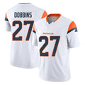Friene D.Broncos #27 J.K. Dobbins Player White Limited Vapor F.U.S.E. Home Game Stitched Jerseys