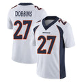 Friene D.Broncos #27 J.K. Dobbins Player White Vapor Untouchable Limited Home Game Stitched Jerseys