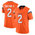 Friene D.Broncos #2 Pat Surtain II Player Orange Vapor F.U.S.E. Limited Home Game Stitched Jerseys