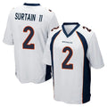 Friene D.Broncos #2 Pat Surtain II Player White Game Stitched Jerseys