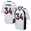 Friene D.Broncos #34 JL Skinner Player White Game Stitched Jerseys