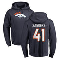 Friene D.Broncos #41 Drew Sanders Player Navy Pullover Hoodie Limited Stitched Jerseys