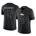 Friene D.Broncos #69 Mike McGlinchey Player Black Reflective Limited Stitched Jerseys