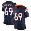 Friene D.Broncos #69 Mike McGlinchey Player Navy Limited Vapor F.U.S.E. Home Game Stitched Jerseys