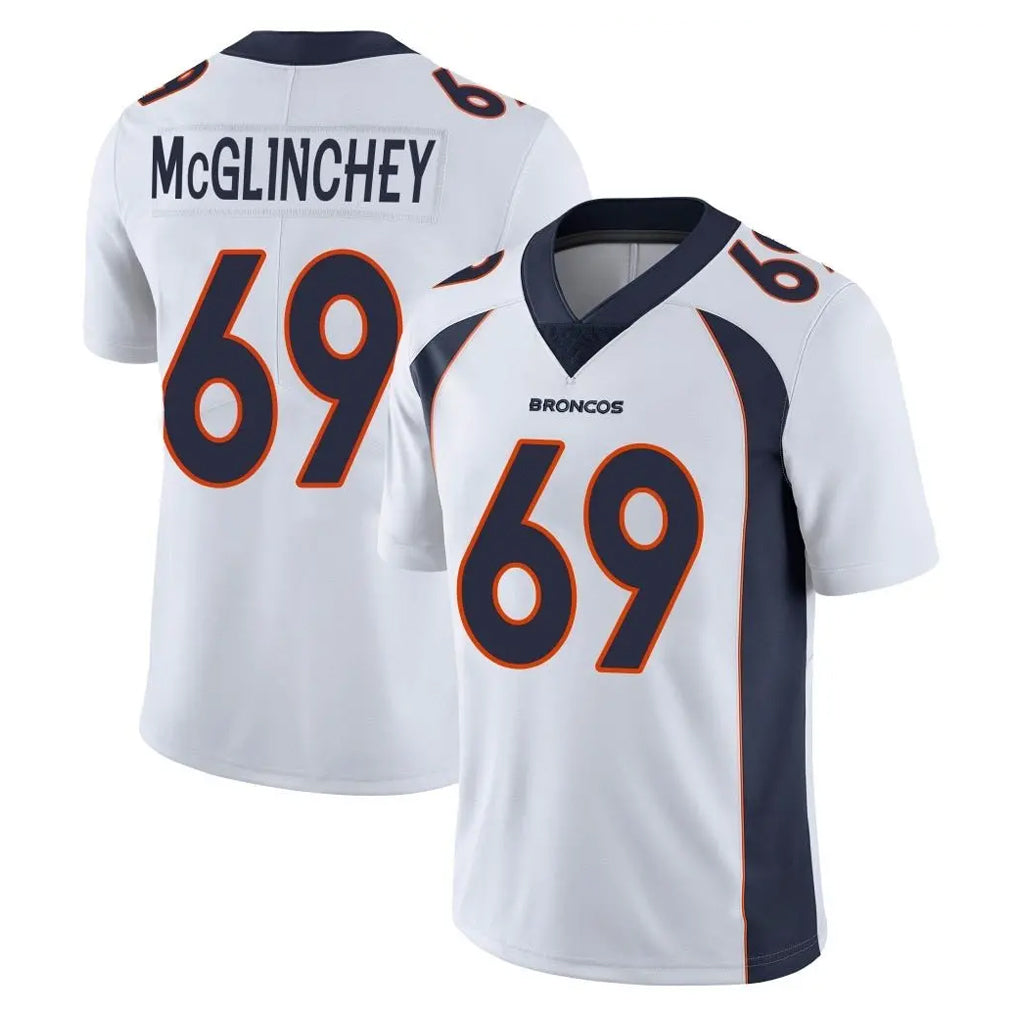 Friene D.Broncos #69 Mike McGlinchey Player White Vapor Untouchable Limited Home Game Stitched Jerseys