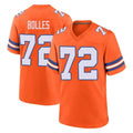 Friene D.Broncos #72 Garett Bolles Player Orange Alternate Collection Throwback Game Stitched Jerseys