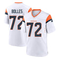 Friene D.Broncos #72 Garett Bolles Player White Home Game Stitched Jerseys