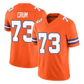 Friene D.Broncos #73 Frank Crum Player Orange Limited Alternate Vapor F.U.S.E. Throwback Game Stitched Jerseys