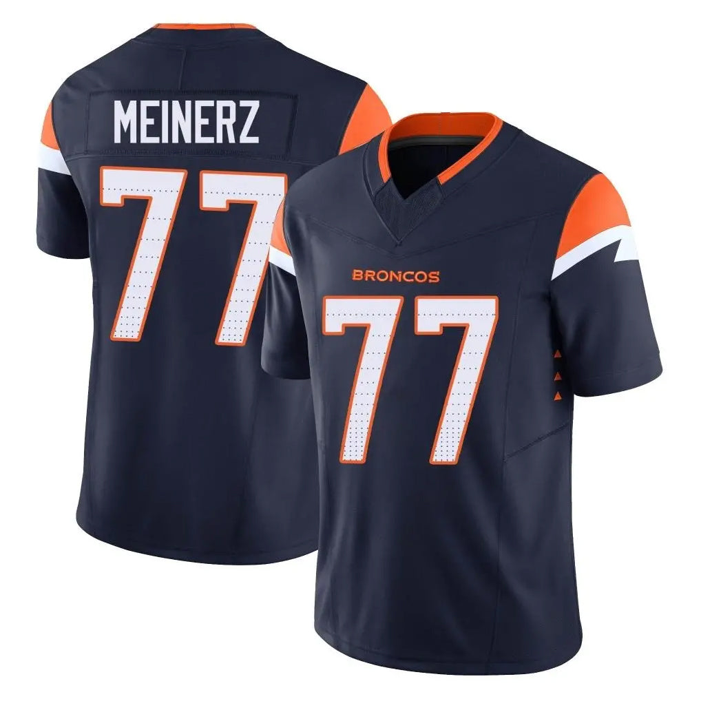 Friene D.Broncos #77 Quinn Meinerz Player Navy Limited Vapor F.U.S.E. Home Game Stitched Jerseys