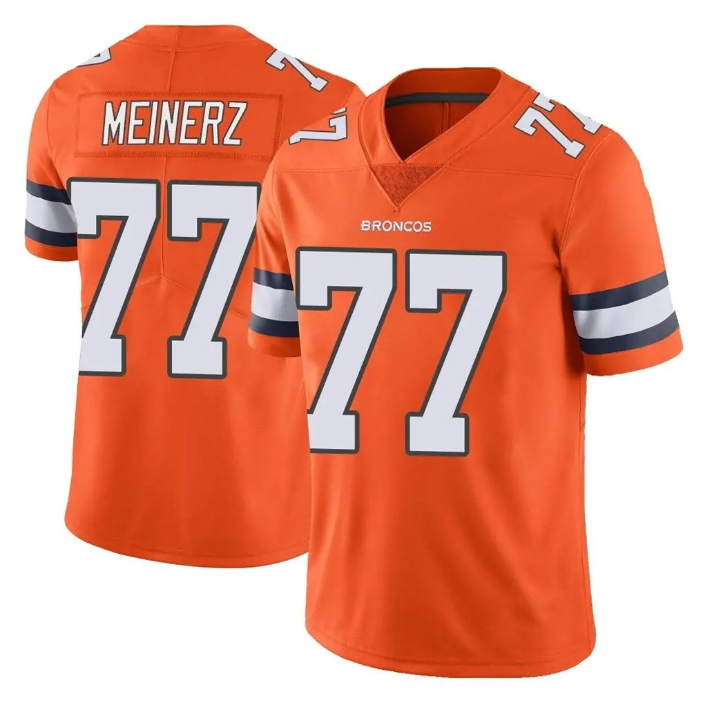 Friene D.Broncos #77 Quinn Meinerz Player Orange Vapor Untouchable Limited Home Game Stitched Jerseys