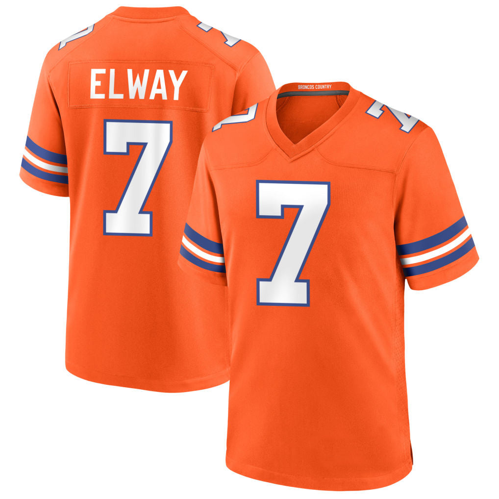 Friene D.Broncos #7 John Elway Player Orange Throwback Game Stitched Jerseys